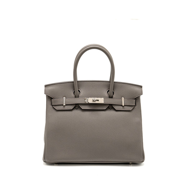 Hermes Birkin 30 Togo Gris Etain SHW Stamp B