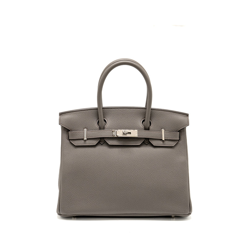 Hermes Birkin 30 Togo Gris Etain SHW Stamp B