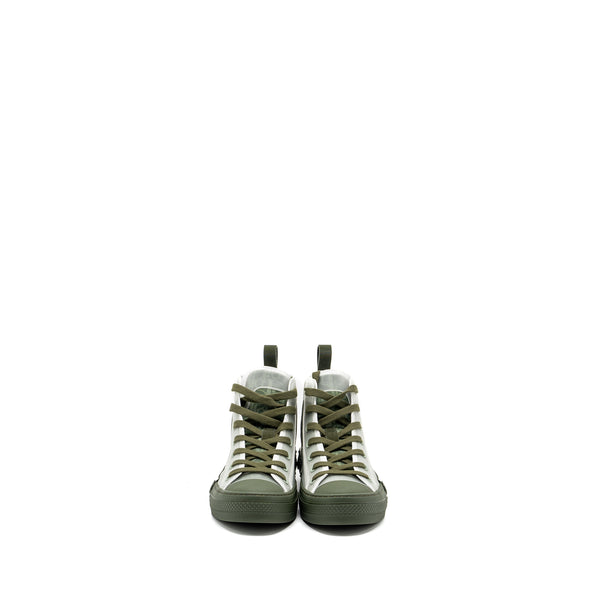 Dior Size 37 B23 Oblique High-Top Sneaker Olive/Oblique