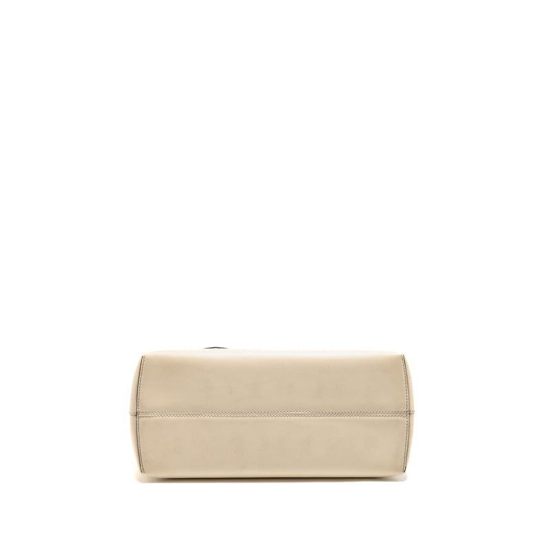 Fendi By The Way Boston Bag Calfskin Light Beige SHW