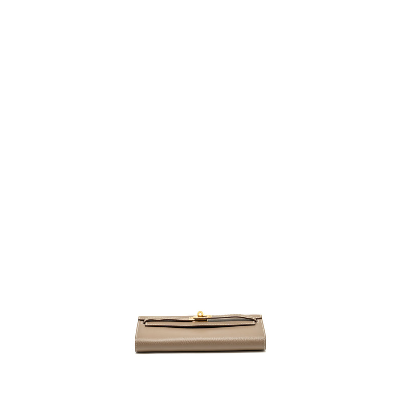Hermes Kelly To Go Epsom Etoupe GHW Stamp U