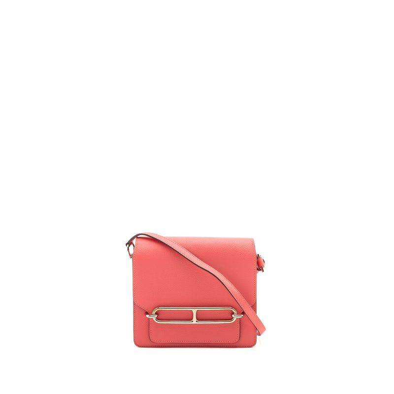 Hermes Mini Roulis evercolor rose azalee SHW stamp C