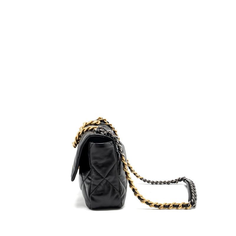 Chanel Medium 19 Bag Lambskin Black Multicoloured Hardware(Microchip)