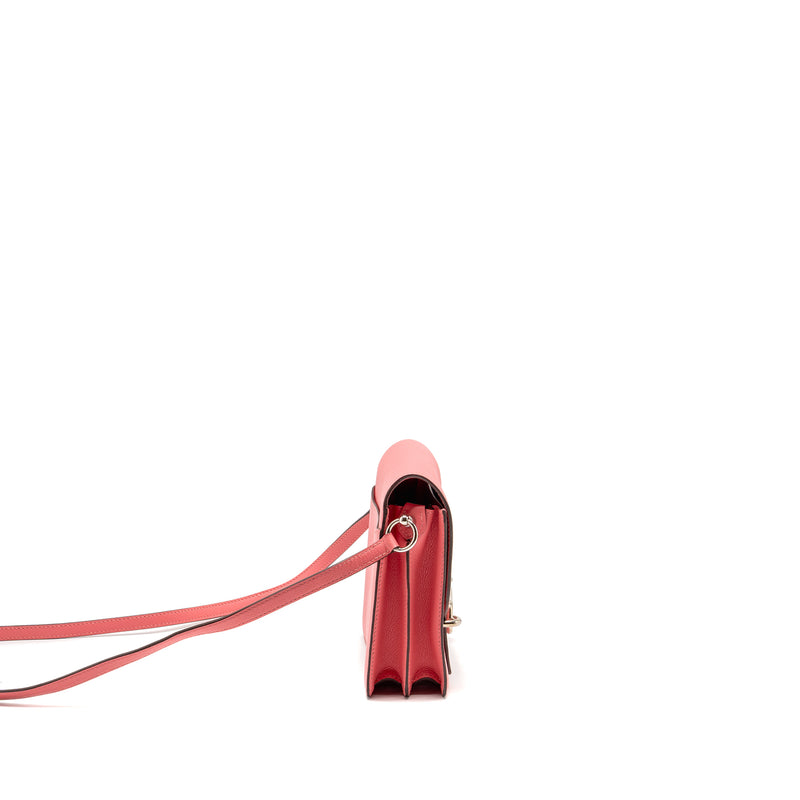 Hermes Mini Roulis evercolor rose azalee SHW stamp C