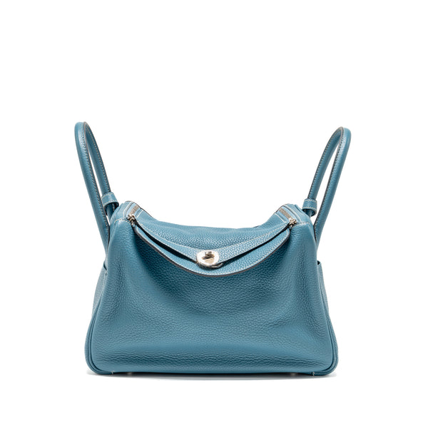 Hermes Lindy 30 Clemence Blue Jeans SHW Stamp Square O