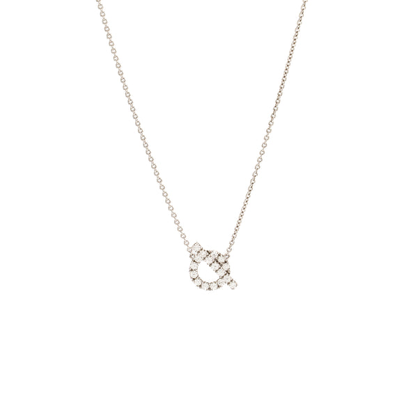 Hermes Finesse Pendant White Gold Diamonds