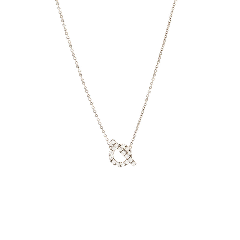 Hermes Finesse Pendant White Gold Diamonds