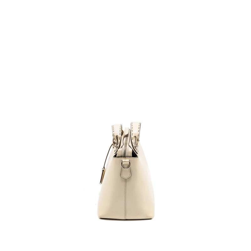 Fendi By The Way Boston Bag Calfskin Light Beige SHW