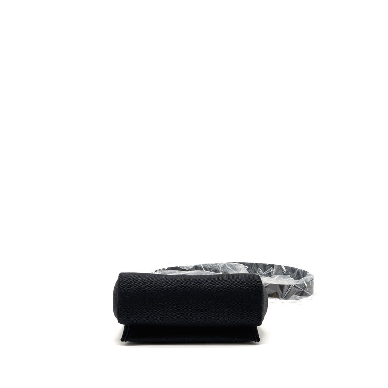 Hermes Herbag Mini Canvas / Hunter Black GHW Stamp W