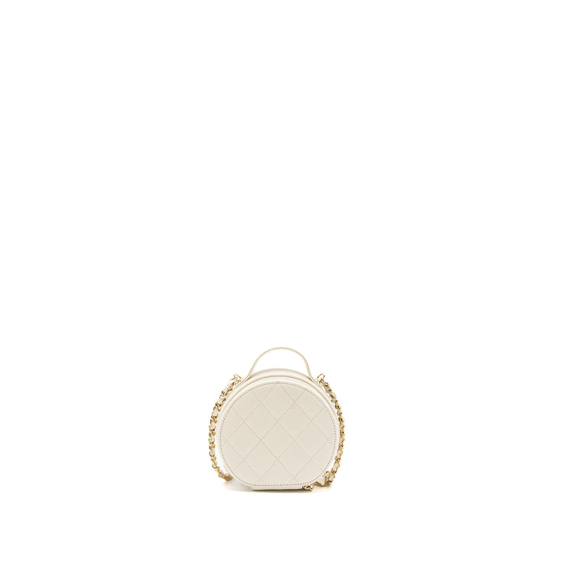 Chanel White round top handle shoulder bag Chanel