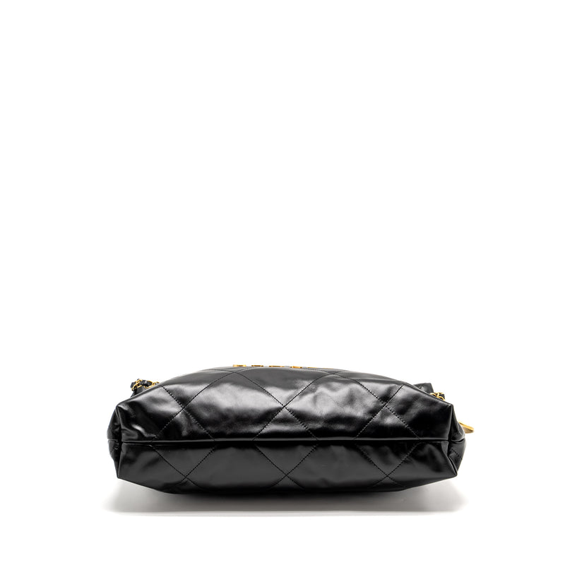 Chanel Medium 22 Bag Shiny Calfskin Black GHW (microchip)