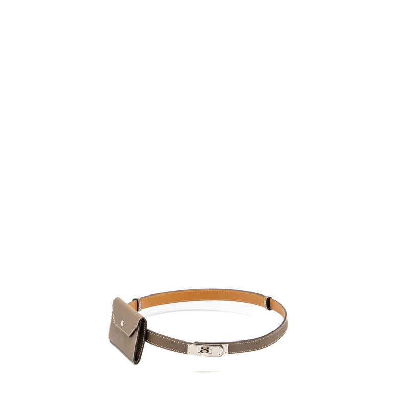 Hermes Kelly Pocket 18 Belt Epsom Etoupe SHW Stamp U