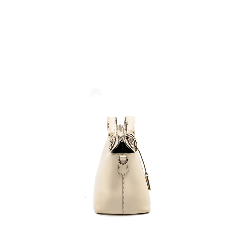 Fendi By The Way Boston Bag Calfskin Light Beige SHW