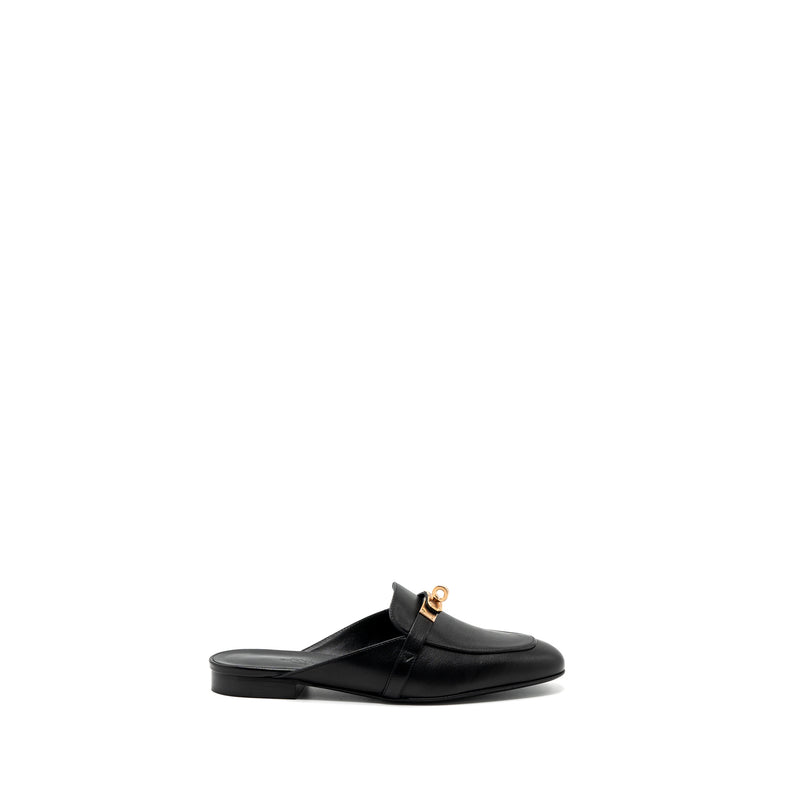 Hermes Size 37 oz mule goatskin black RGHW