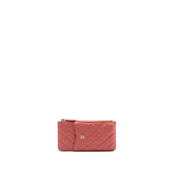 Chanel Phone Card Holder Caviar Pink LGHW