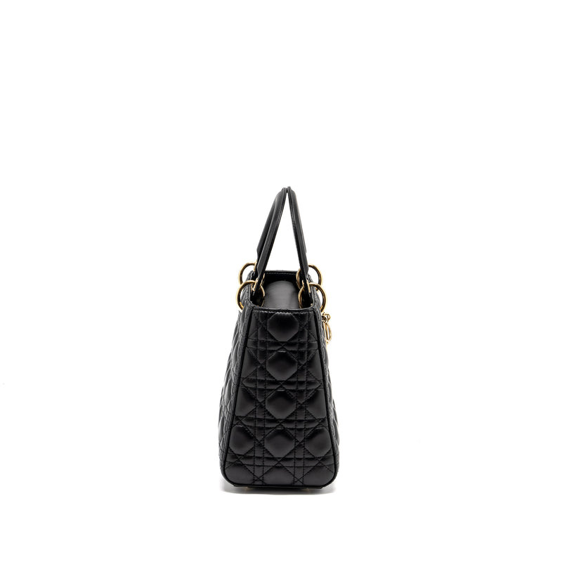 Dior Medium Lady dior Lambskin Black LGHW