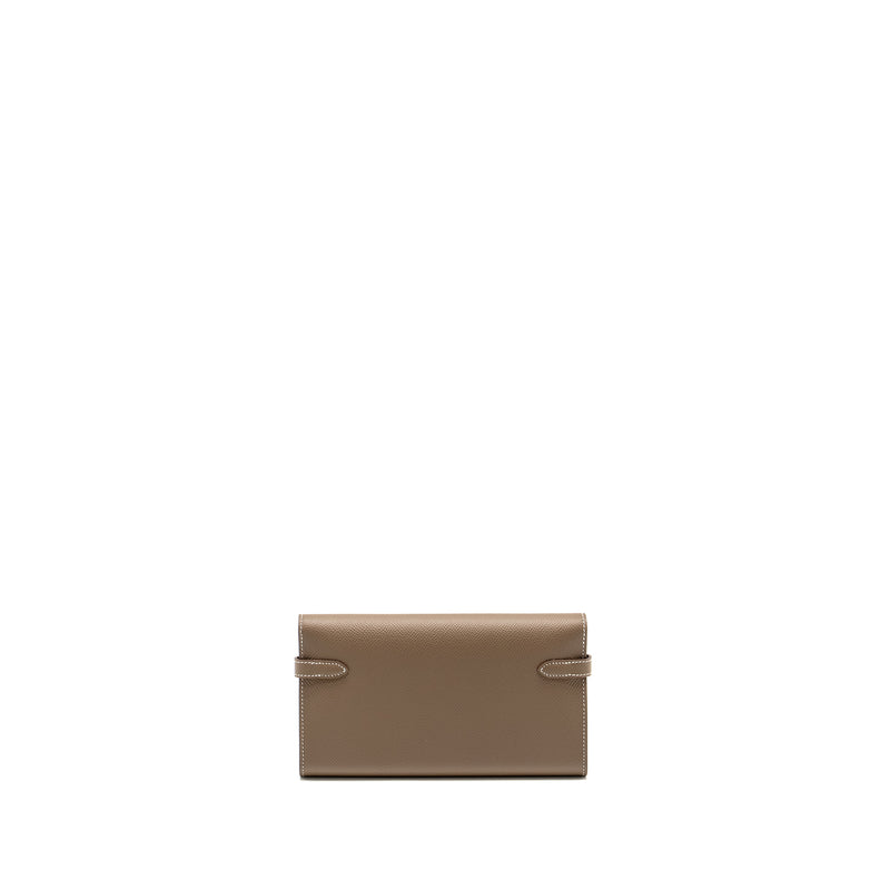 Hermes Kelly Long Wallet Epsom Etoupe SHW Stamp D