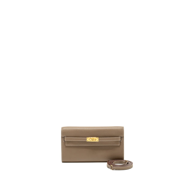Hermes Kelly To Go Epsom Etoupe GHW Stamp U