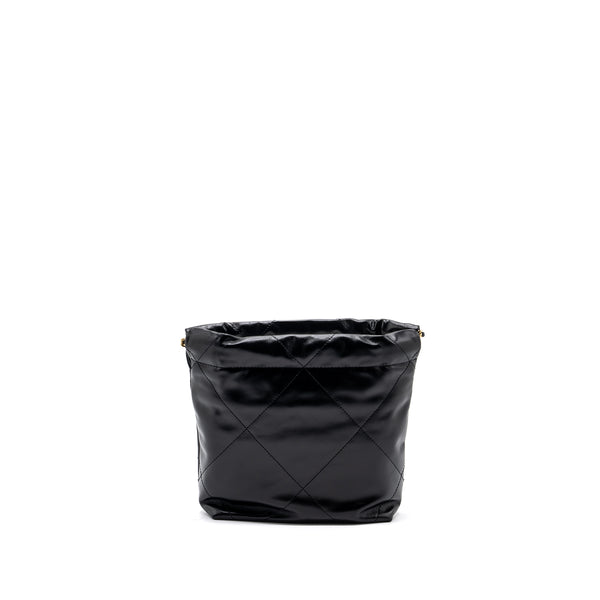 Chanel Mini 22 Bag Shiny Calfskin Black GHW (microchip)