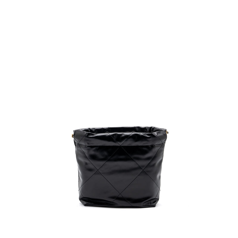 Chanel Mini 22 Bag Shiny Calfskin Black GHW (microchip)
