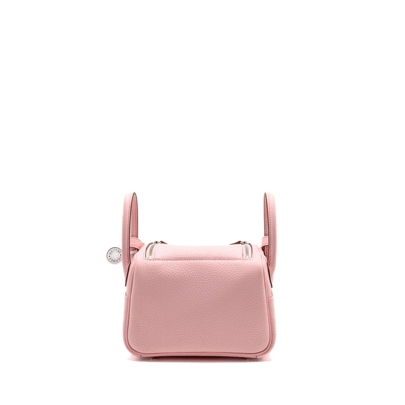 Hermes mini lindy II clemence 3Q rose sakura SHW stamp K