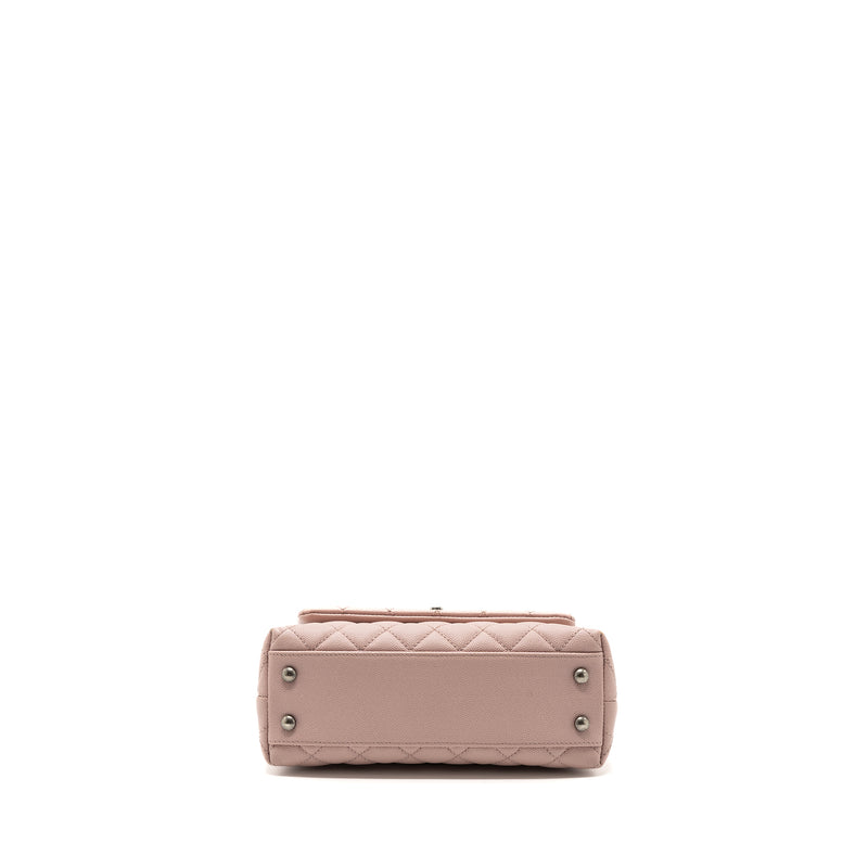 Chanel Small Coco Handle Caviar Light Pink Ruthenium Hardware