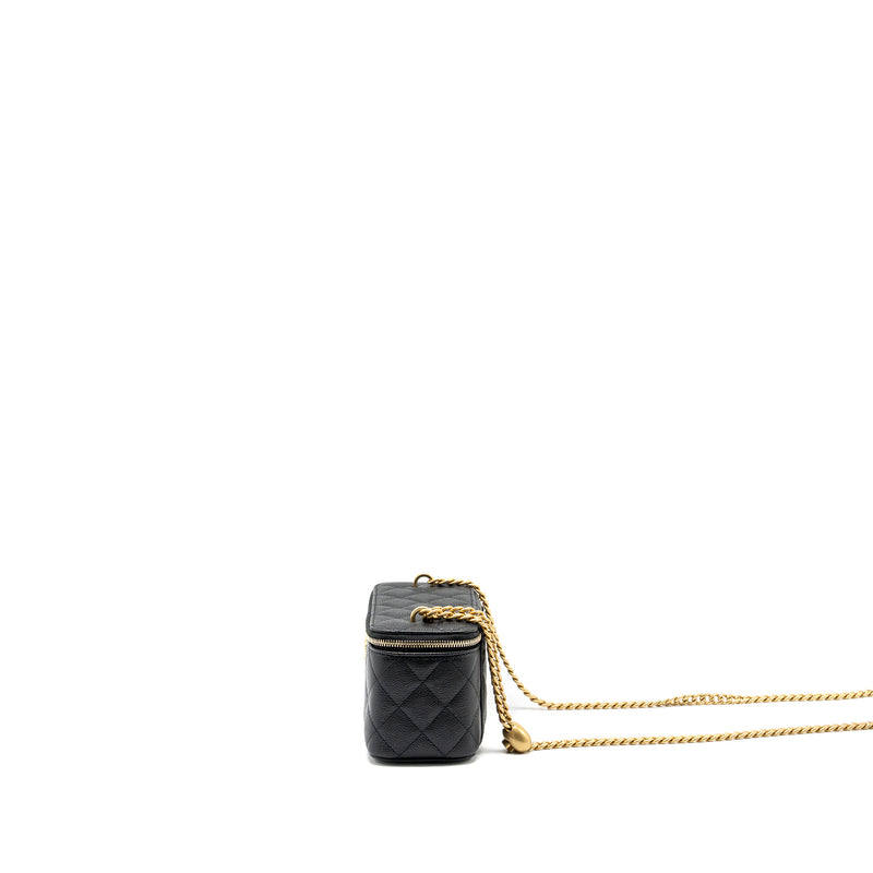 Chanel Coco Love Long Vanity with Adjustable Chain Caviar Black GHW (microchip)