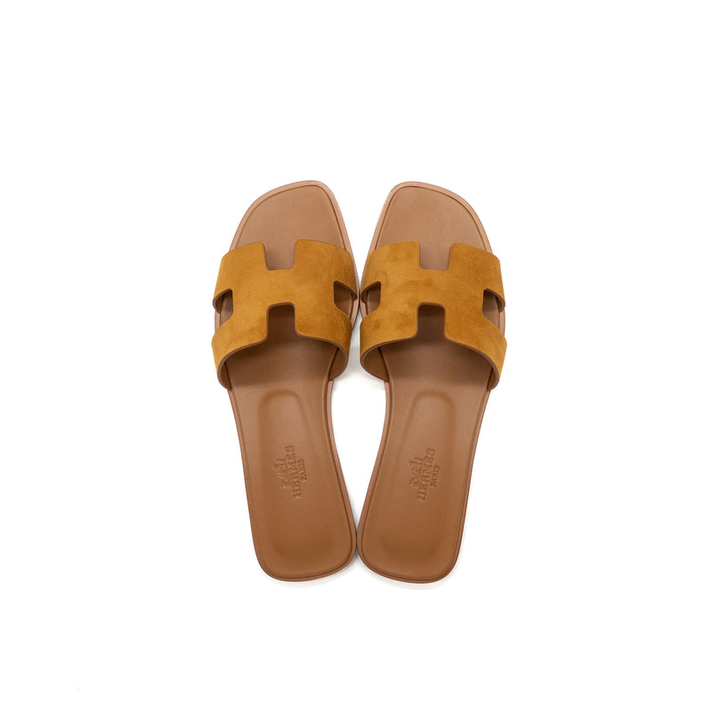 exaggerate Abrasive meteor Hermes Size 36 Oran Sandals Chèvre Velours Natural