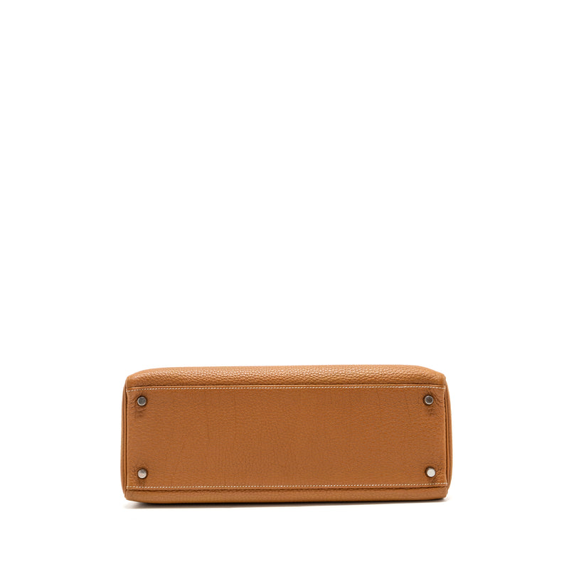 Hermes Kelly 35 Togo Gold SHW Stamp Square L