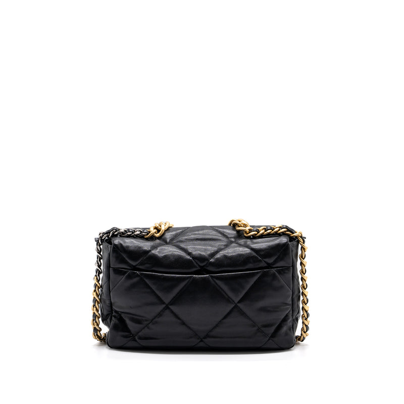 CHANEL MEDIUM 19 BAG GOATSKIN BLACK MULTICOLOUR HARDWARE