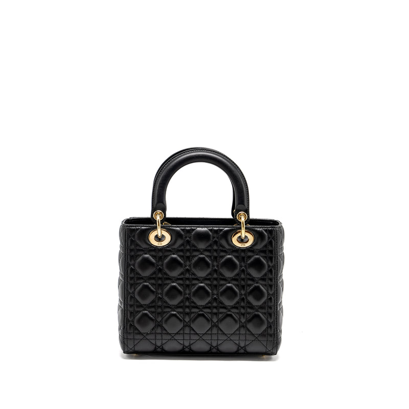 Dior Medium Lady dior Lambskin Black LGHW