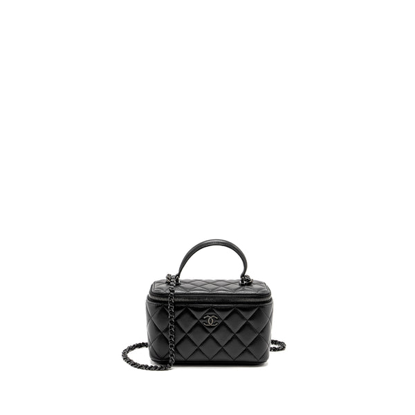 Chanel Long Vanity Case Lambskin SO Black (Microchip)