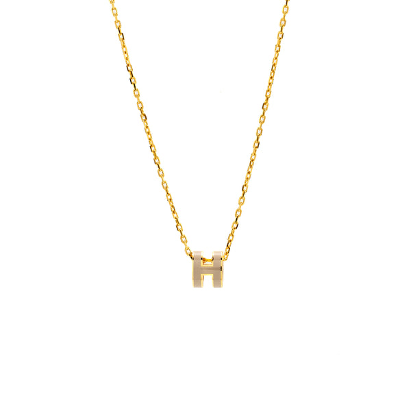 Hermes Mini Pop H Pendant Marron Glace GHW