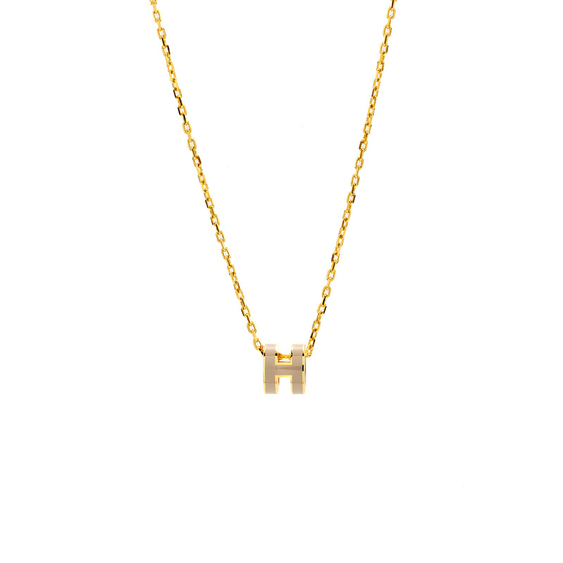 Hermes Mini Pop H Pendant Marron Glace GHW