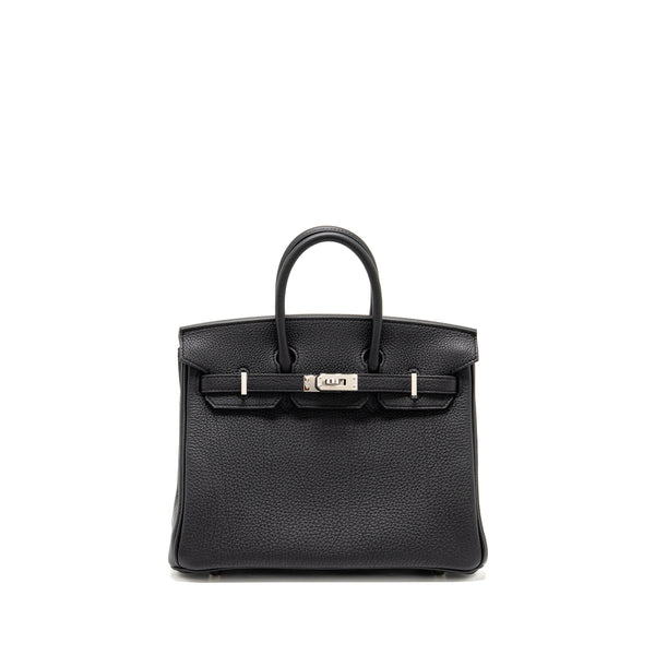 Hermes Birkin 25 Togo Black SHW Stamp K