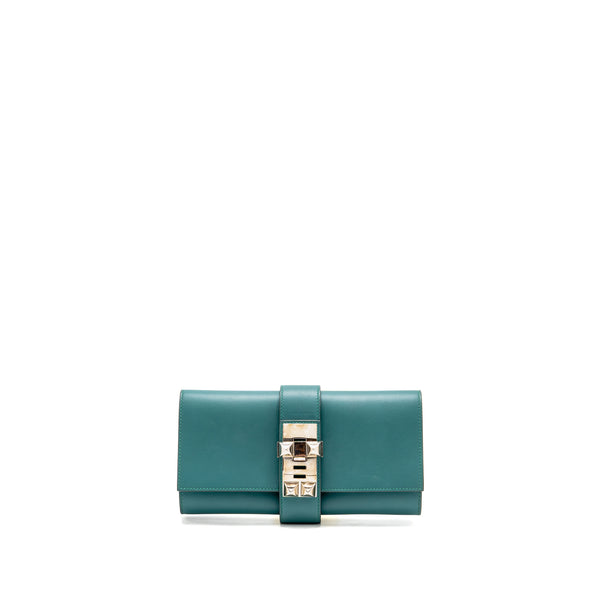 Hermes Pochette Medor 23 swift malachite SHW stamp A
