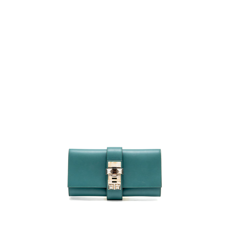 Hermes Pochette Medor 23 swift malachite SHW stamp A
