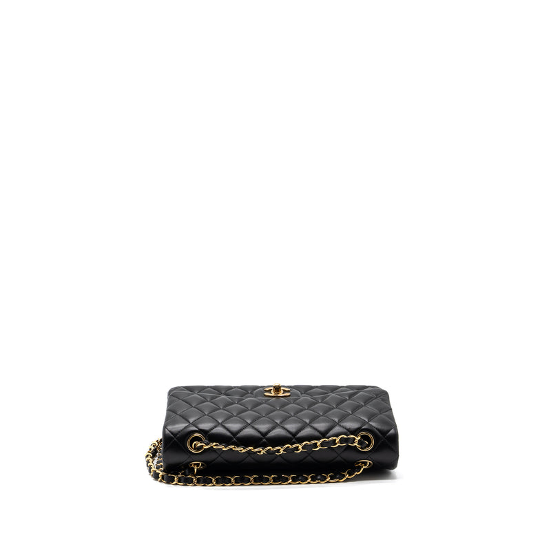 Chanel medium classic flap bag lambskin black GHW