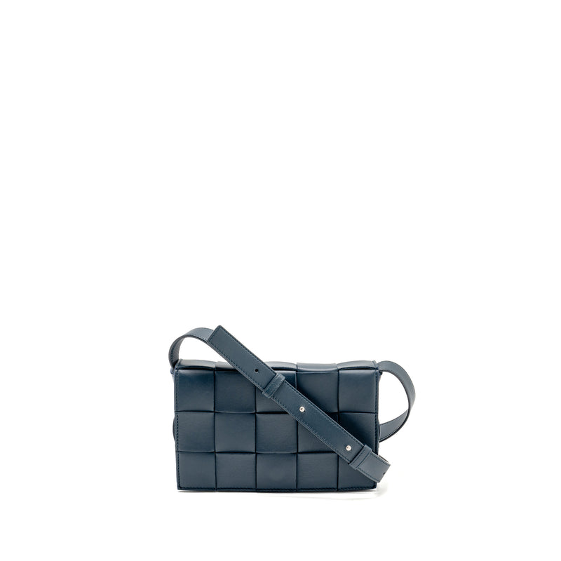 Bottega Veneta Small Cassette Bag Lambskin Dark Blue SHW