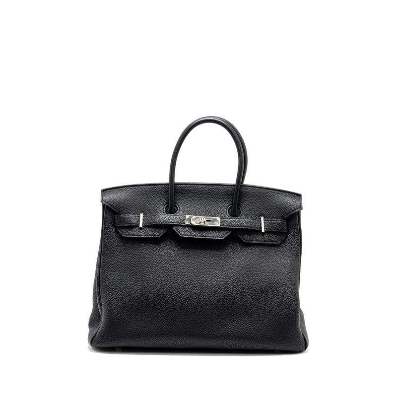 Hermes Birkin 35 togo black SHW stamp square Q