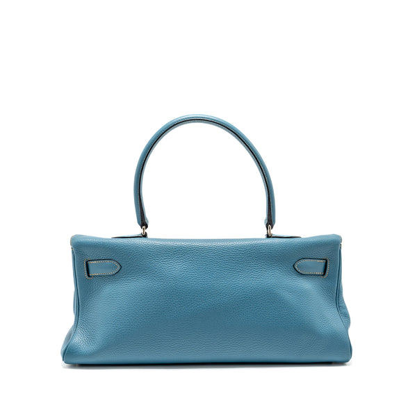 Hermes Shoulder Kelly Clemence Blue Jeans SHW Stamp Square N