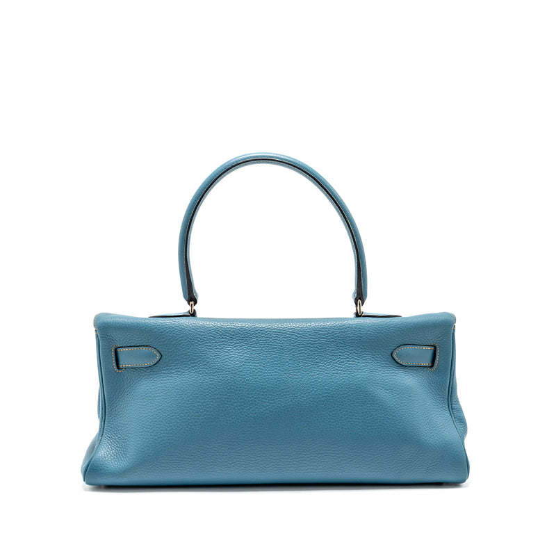 Hermes Shoulder Kelly Clemence Blue Jeans SHW Stamp Square N