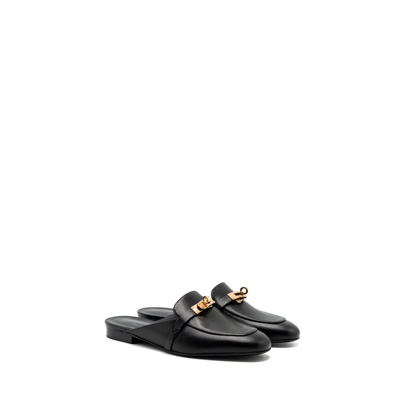 Hermes Size 37 oz mule goatskin black RGHW