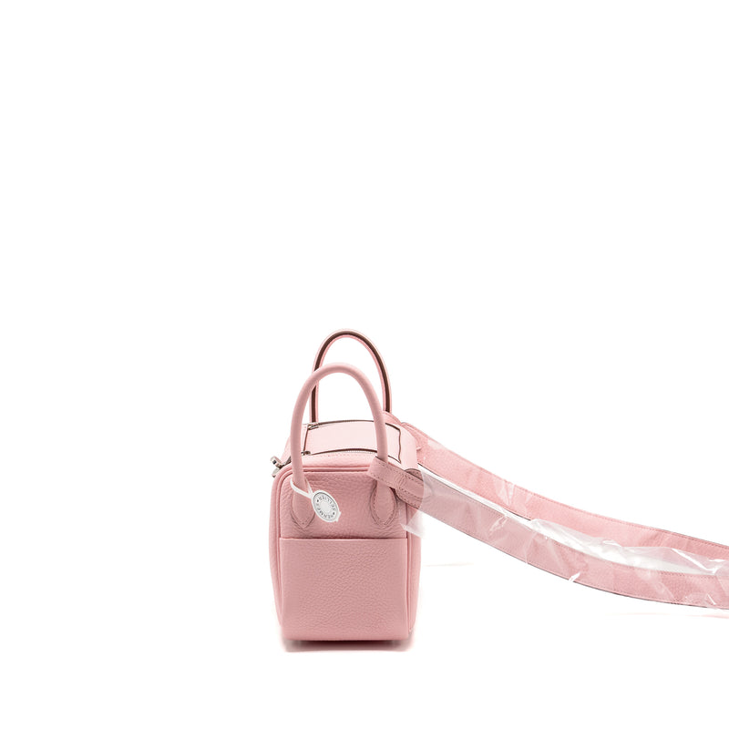 Hermes mini lindy II clemence 3Q rose sakura SHW stamp K