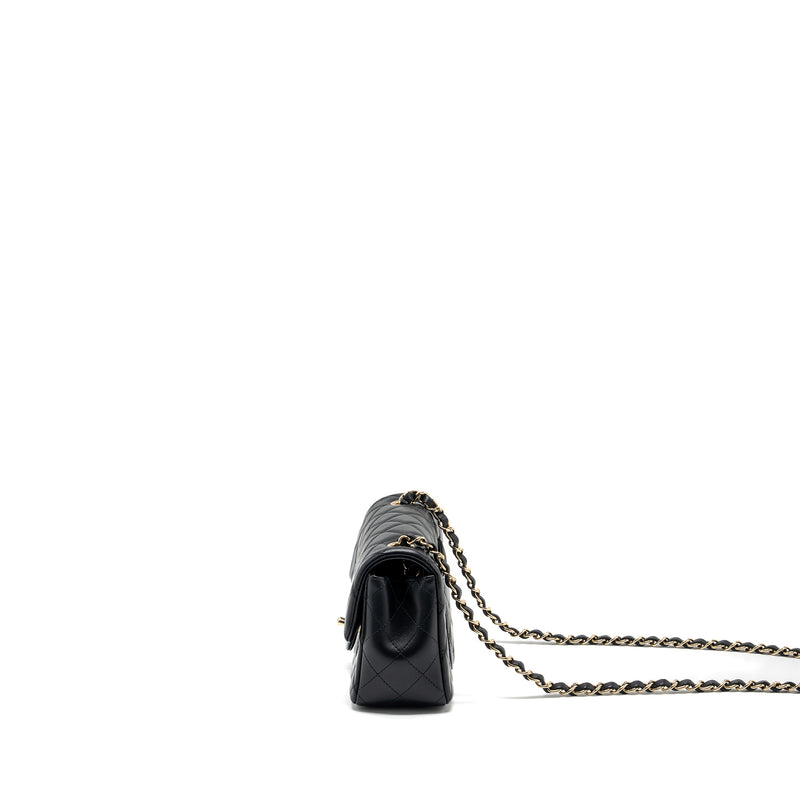 Chanel Mini Rectangular Flap Bag Lambskin Black LGHW