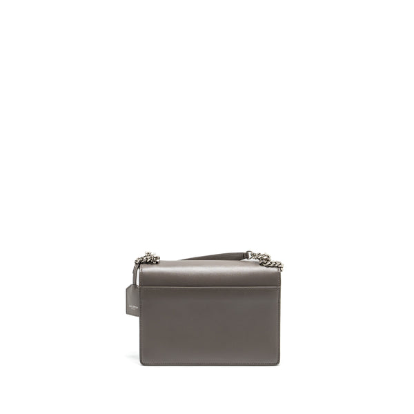 SAINT LAURENT / YSL Medium Sunset Bag Calfskin Grey SHW