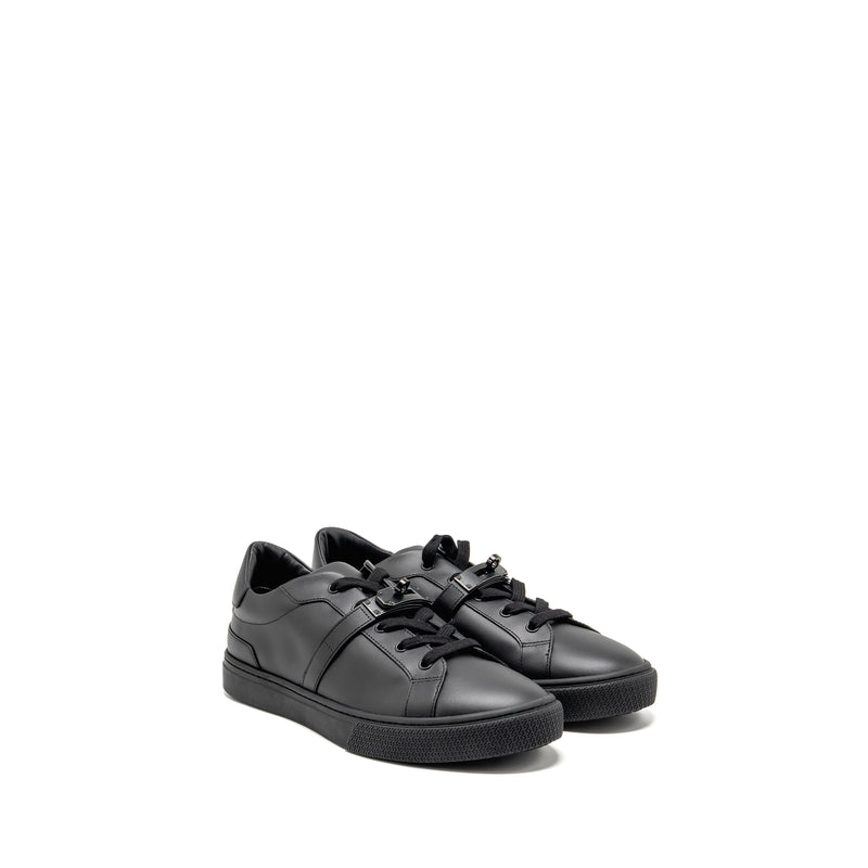 Hermes size 42 day sneaker Calfskin Leather so black