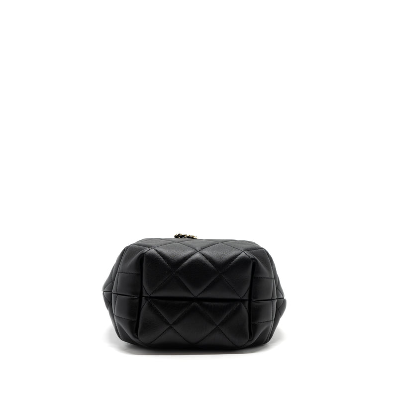 Chanel Drawstring Bucket Bag Calfskin Black LGHW
