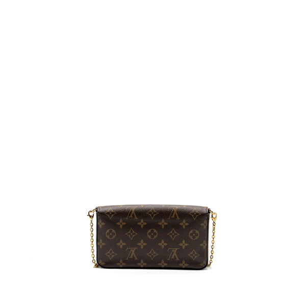 Louis Vuitton Felicie pochette monogram canvas / red GHW