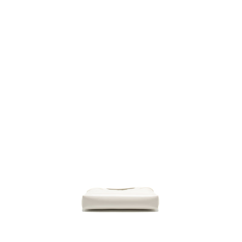 Chanel Mini 31 Clutch with Chain Shiny Calfskin White LGHW (Microchip)